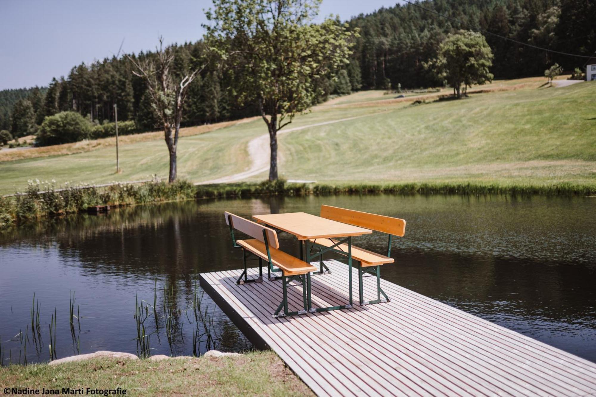 Вилла Ferienhaus Im Schwarzwald Am See "Backhaeusle" Хорнберг Экстерьер фото